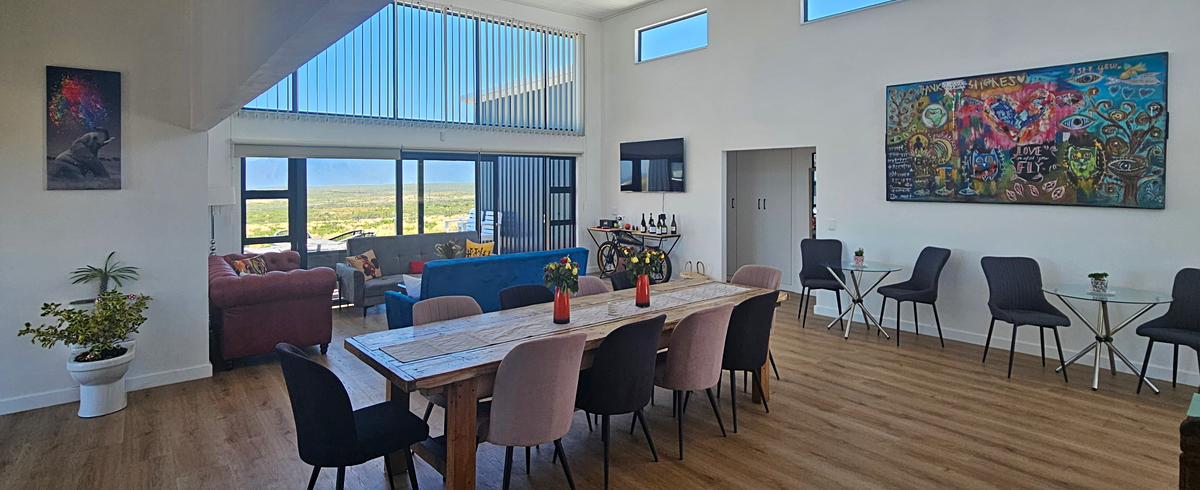 Lounge and dining large picture windows